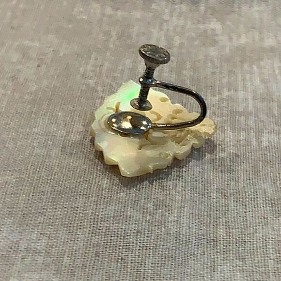 Vintage Mother of Pearl Set of earrings and Scatter Pins (2) in Sterling Silver - Picture 3 of 3